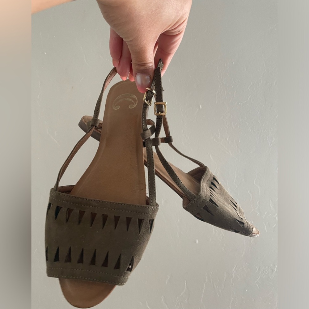 Green sandals